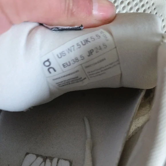 On Running Women's Sneakers in Off-White with Light Purple Accents - Picture 8 of 9